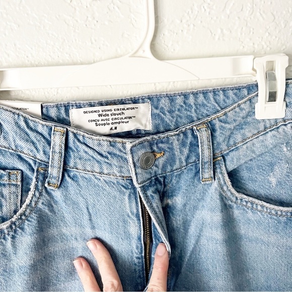 H&M Jeans Womens' 6 Wide Slouch Light Wash NWT - Picture 5 of 8